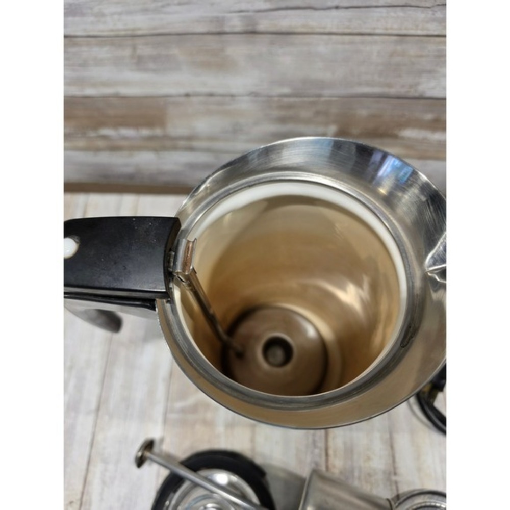 Vintage Corning Ware Blue Cornflower 10 Cup Electric Coffee Percolator P-121 - Picture 10 of 14